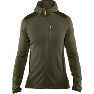 Fjällraven Keb Fleece Hoodie Herre Laurel Green - Deep Forrest L